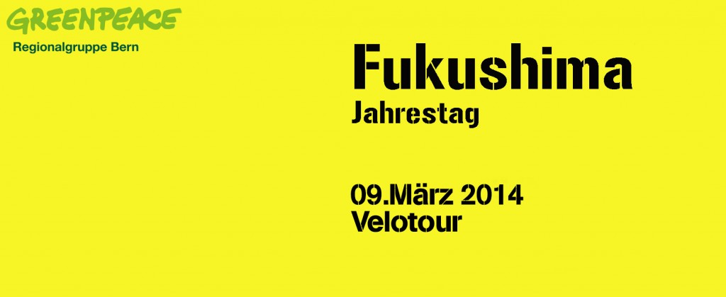 Fukushima Jahrestag 2014 - Velotour Greenpeace