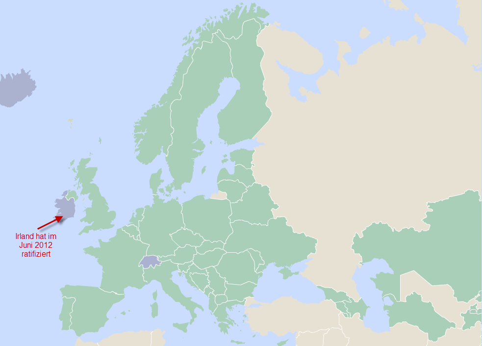UNECE Aarhus Konvention - Karte